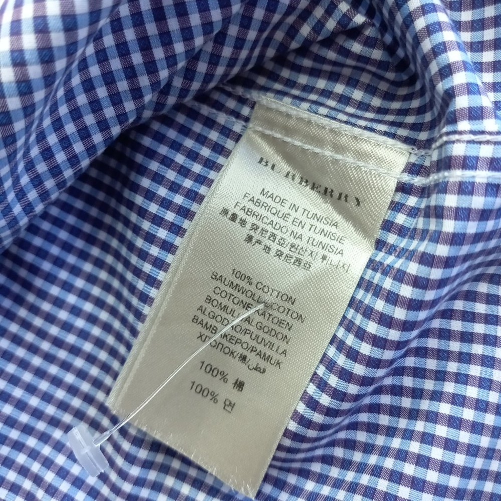 Burberry White Collar Button Long Sleeve Dress Shirt (S) - Picture 5 of 12